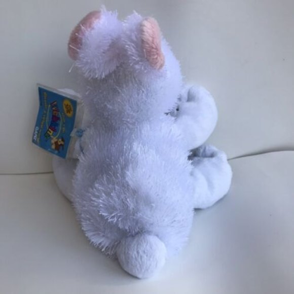 Webkinz White Easter Bunny Rabbit HM078 Stuffed Beanbag Animal Plush W/Code - Picture 2 of 7